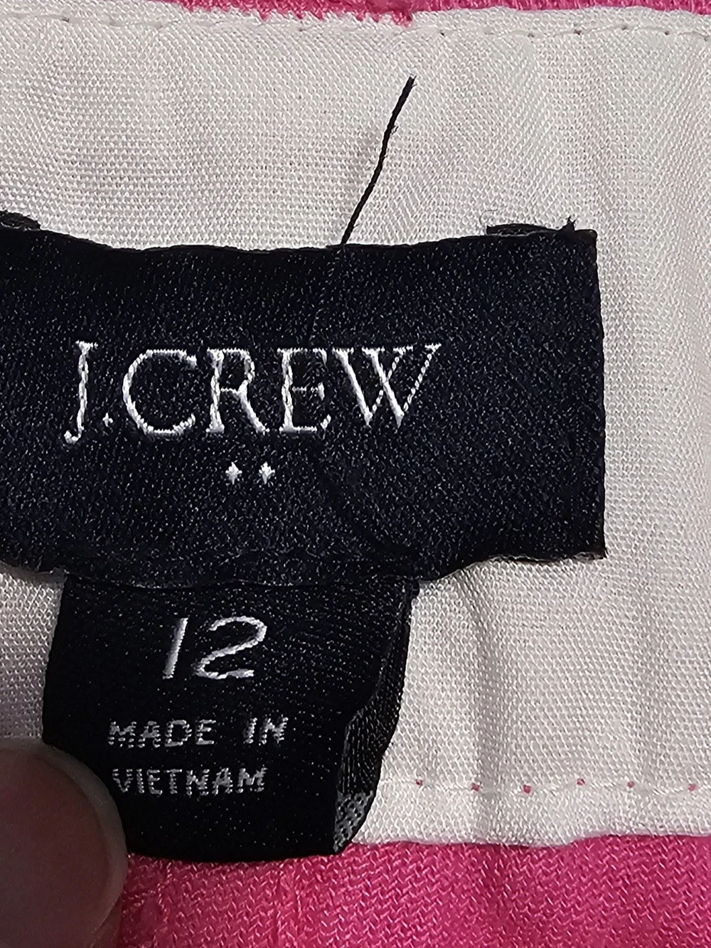 J. Crew Bright Barbie Pink High-Waist Cotton Shorts Size 12